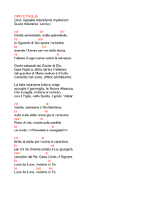 ORO E PAGLIA - Suore Adoratrici