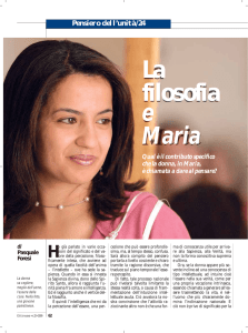 La filosofia e Maria