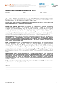 Protocollo informativo sul raschiamento per aborto