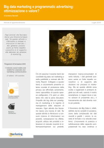 Big data marketing e programmatic advertising
