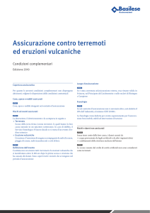 Assicurazione contro terremoti ed eruzioni vulcaniche