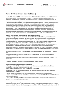 Febbre del Nilo occidentale (West Nile Disease)