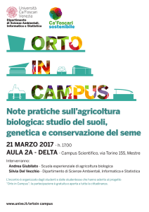 Note pratiche sull`agricoltura biologica: studio del suoli, genetica e