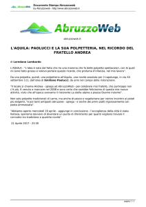 l`aquila: paolucci e la sua polpetteria, nel ricordo del fratello andrea
