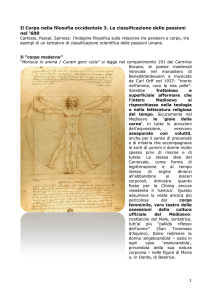 Il Corpo nella filosofia occidentale 3. La classificazione delle