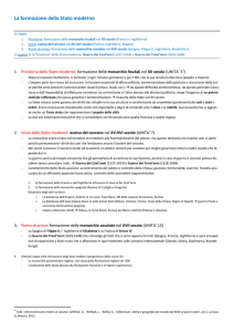 La formazione dello Stato moderno