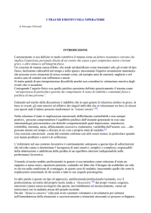 I TRAUMI EMOTIVI NELL`OPERATORE, di Giuseppe Filatondi