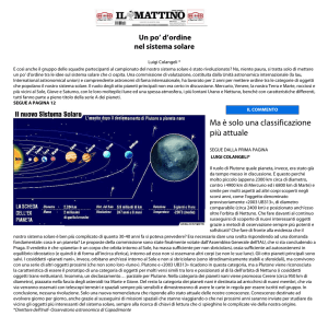 Un po` d`ordine nel sistema solare