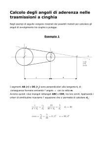 Calcolo degli angoli di aderenza nelle trasmissioni a cinghia