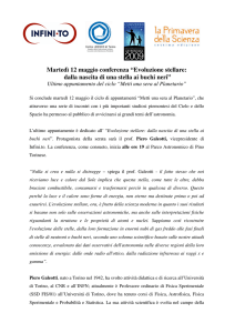 Evoluzione stellare - Planetario di Torino