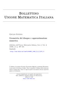 Geometria del disegno e approssimazione numerica