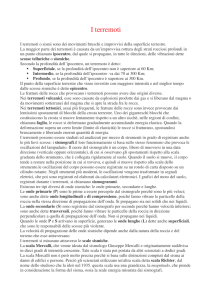 I terremoti - Scuola Media di Piancavallo