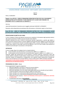 Corso PES PAV - CORSO DI FORMAZIONE