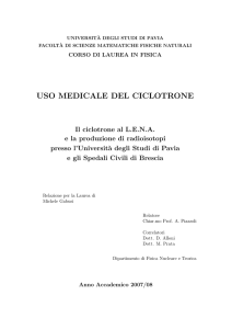 uso medicale del ciclotrone
