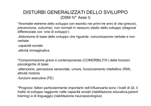 disturbi generalizzati dello sviluppo