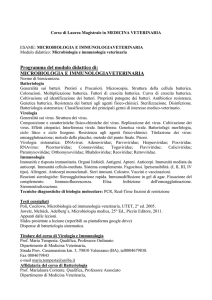 Microbiologia e immunologia veterinaria