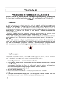 PROCEDURA 5.3 PREVENZIONE E PROTEZIONE DALLE ZECCHE