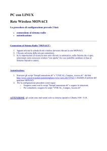 PC con LINUX Rete Wireless MONACI