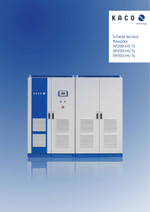 Scheda tecnica Powador XP200-HV TL XP250-HV TL