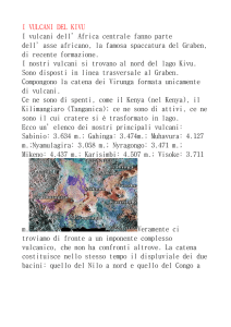 I vulcani del Kivu. - Per non dimenticare