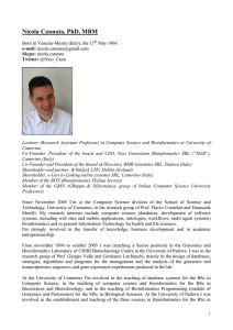 Curriculum Vitae Nicola Cannata - Portale Docenti