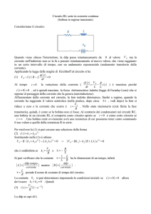 Circuito RL serie in corrente continua (bobina in regime transiente