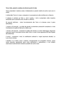 Terra, Sole, pianeti e zodiaco da diversi punti di vista Viene