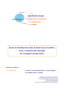 Blocco neurolitico del plesso celiaco (BNPC)