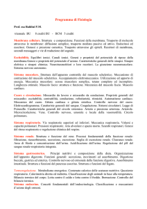 fisiologia generale - Macroarea di Scienze