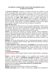 SICUREZZA ALIMENTARE E MALATTIE TRASMESSE DAGLI