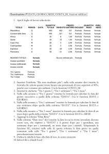 Esercitazione EXCEL 17 - Informatica Lab Laboratorio di