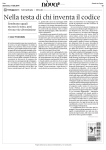 Nella testa di chi inventa il codice