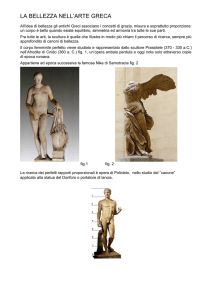 LA BELLEZZA NELL`ARTE GRECA