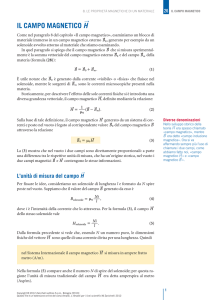 Il campo magnetico H