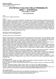 Programma del corso e modalità d`esame
