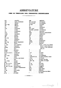 Abbreviature e tavole degli accenti e segni
