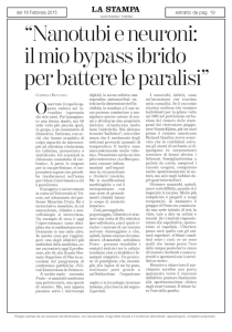 "Nanotubi e neuroni: il mio bypass ibrido per battere le paralisi"