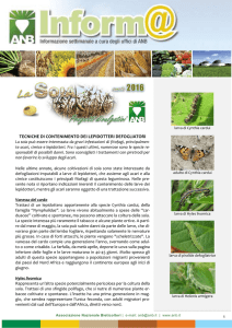 soia - contenimento lepidotteri defogliatori 2016