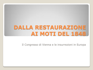 DALLA RESTAURAZIONE AI MOTI DEL 1830-1831