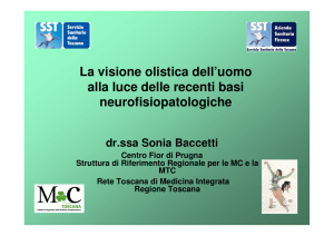 La visione olistica dell`uomo alla luce delle recenti basi