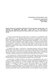 1 All`Autorità per l`energia elettrica e il gas Presidente ing. Guido
