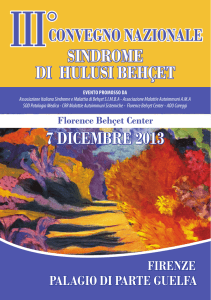 SINDROME DI HULUSI BEHÇET CONVEGNO NAZIONALE