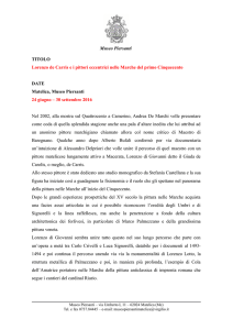 Museo Piersanti TITOLO Lorenzo de Carris e i pittori eccentrici nelle