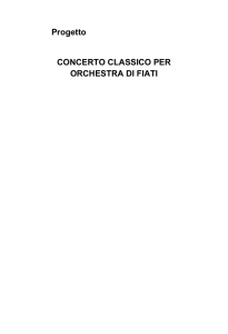 Progetto CONCERTO CLASSICO PER ORCHESTRA DI FIATI