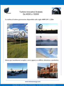 Turbine innovative Anakata Da 400W a 1500W