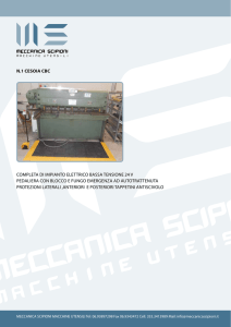 COMPLETA dI IMPIANTO ELETTrICO BASSA TENSIONE 24 V