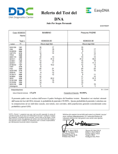 Referto del Test del DNA