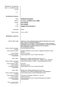 Curriculum vitae - Università degli studi di Pavia