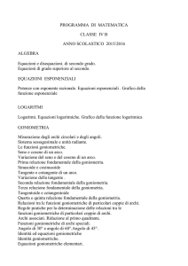 PROGRAMMA DI MATEMATICA