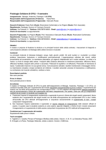 Fisiologia Cellulare - Dipartimento di Scienze del Farmaco